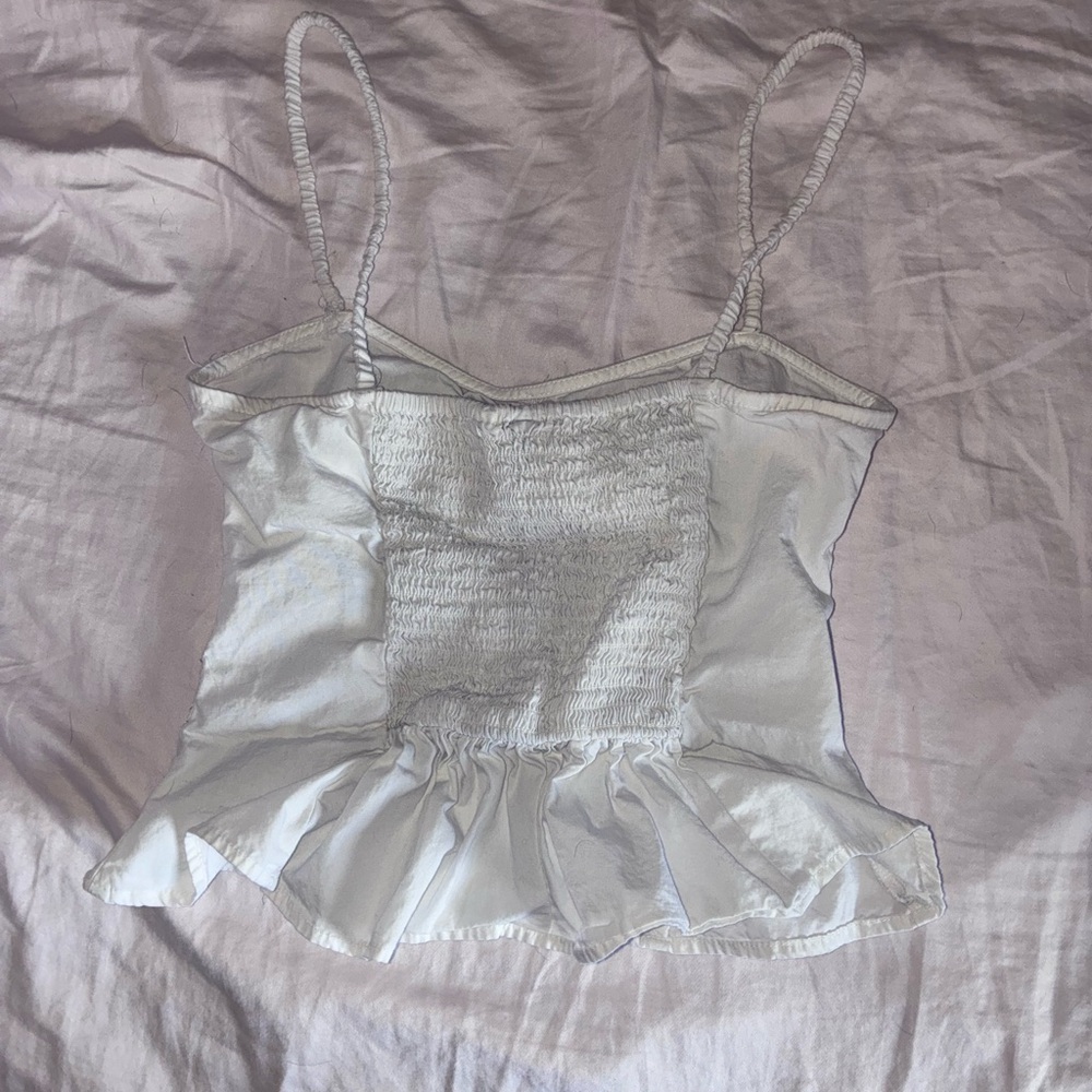 White Corset Tank Top - Picture 2 of 3